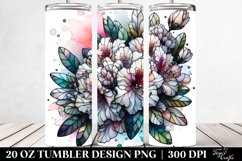 Detailed Stained Rhododendron | 20 Oz Tumbler Product Image 2