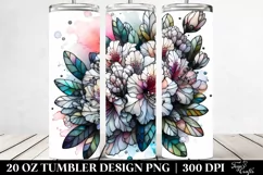 Detailed Stained Rhododendron | 20 Oz Tumbler Product Image 2