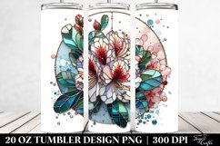 Detailed Stained Rhododendron | 20 Oz Tumbler Product Image 2