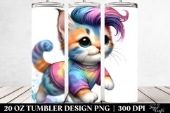 Vibrant Baby Cat Drawing | 20 oz Tumbler Product Image 2