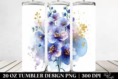 Glossy Delphinium, Golden | 20 Oz Tumbler Product Image 2