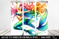 Funny Mermaid Jumping | 20 oz Tumbler Product Image 2