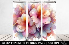 Abstract Pastel Glossy Rhododendron Tumbler Product Image 2