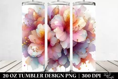 Abstract Pastel Glossy Rhododendron Tumbler Product Image 2