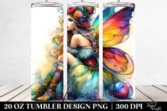 Vibrant Fairy Sitting Dressed | 20 oz Tumbler Product Image 2