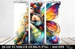 Vibrant Fairy Sitting Dressed | 20 oz Tumbler Product Image 2