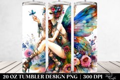 Vibrant Fairy Sitting Dressed | 20 oz Tumbler Product Image 2