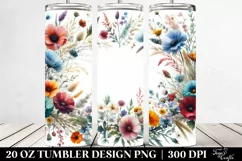 Colorful Wild Flower Frame on 20 oz Tumbler Product Image 2