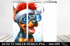 Enthusiastic Doberman Pinscher with Crazy Hair PNG Product Image 2