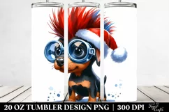 Enthusiastic Doberman Pinscher with Crazy Hair PNG Product Image 2