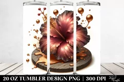 Shiny Golden Hibiscus | 20 Oz Tumbler Product Image 2