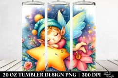 Whimsical Fairy Napping on Star on 20 oz Tumbler Product Image 2