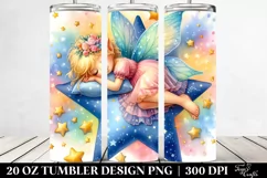 Whimsical Fairy Napping on Star on 20 oz Tumbler Product Image 2