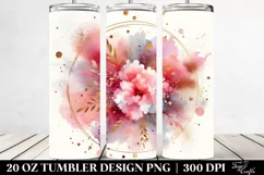 PINkish Watercolor Particles on 20 oz Tumbler Product Image 2