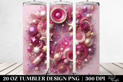 Magenta Glittery Background | 20 oz Tumbler Product Image 2