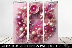 Magenta Glittery Background | 20 oz Tumbler Product Image 2