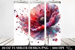 Shiny Poppy on 20 oz Tumbler Product Image 2