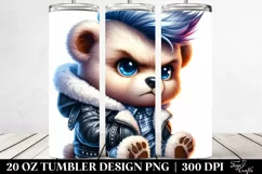 Baby Bear with Cool Hair PNG Product Image 2