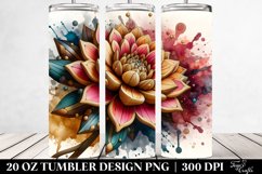 Stained Zinnia on 20 oz Tumbler Product Image 2