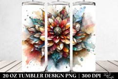 Stained Zinnia on 20 oz Tumbler Product Image 2