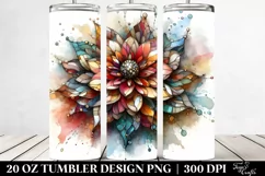 Stained Zinnia on 20 oz Tumbler Product Image 2