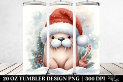 Baby Walrus with Christmas Tree, Clipart 20 Oz Tumbler Product Image 2