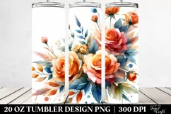 Colorful Orange Roses 20 Oz Tumbler Product Image 2