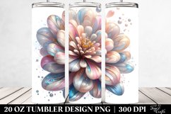 Abstract Zinnia Clipart, High-Res 20 Oz Tumbler Product Image 2