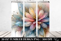 Zinnia with Watercolor Splash 20 Oz Tumbler Product Image 2