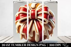 Colorful 3D Christmas Bow 20 Oz Tumbler Product Image 2