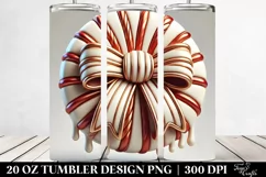 Colorful 3D Christmas Bow 20 Oz Tumbler Product Image 2