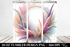 Heather with Watercolor Splash 20 Oz Tumbler Product Image 2