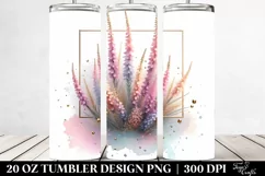 Heather with Watercolor Splash 20 Oz Tumbler Product Image 2