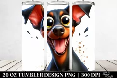 Crazy Looking Doberman Pinscher | 20 Oz Tumbler Product Image 2