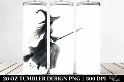 Washed Watercolor Vintage Witch | 20 oz Tumbler Product Image 2