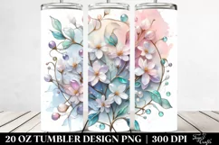 Jasmine Watercolor Splash 20 Oz Tumbler Product Image 2