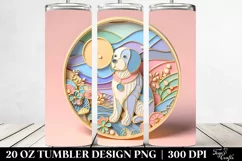 Colorful Dog in Simple Scene 20 Oz Tumbler Product Image 2