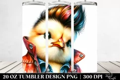 Watercolor Baby Chicken, Model Pose 20 oz Tumbler Product Image 2