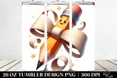Cartoon Halloween Pencil Bow | 20 oz Tumbler Product Image 2