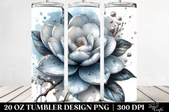 Detailed Gardenia with Metallic Insertions | 20 oz Tumbler Product Image 2