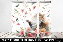 Pastel Cat Tumbling With Spring Petals | 20 Oz Tumbler Product Image 2