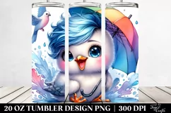 Cute Baby Dove Playing 20 Oz Tumbler Product Image 2