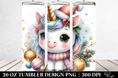 Cute Baby Unicorn Clipart 20 Oz Tumbler Product Image 2