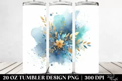 Blueis Watercolor Splash | 20 Oz Tumbler Product Image 2