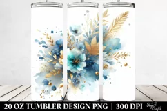 Blueis Watercolor Splash | 20 Oz Tumbler Product Image 2