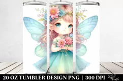 Whimsical Fairy Design, Transparent 20 Oz Tumbler Product Image 2