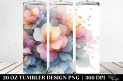 Shiny Begonia Watercolor Clipart 20 Oz Tumbler Product Image 2