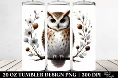 Simple Owl Digital Art | 20 oz Tumbler Product Image 2