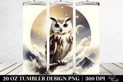 Simple Owl Digital Art | 20 oz Tumbler Product Image 2