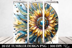 Stained Sunflower,Metalic | 20 Oz Tumbler Product Image 2